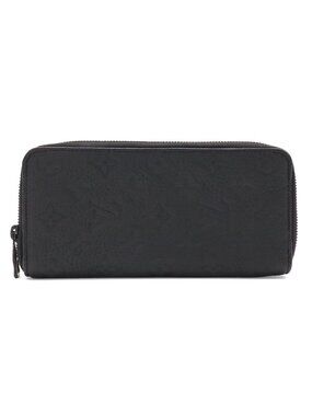 Louis Vuitton Monogram Taurillon Zippy Wallet Vertical Zip Around Leather Noir